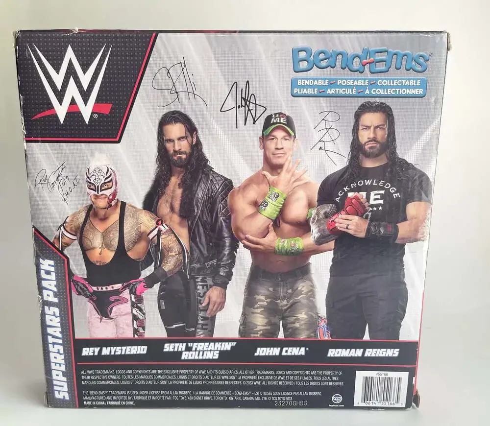 TCG Toys WWE Superstars 4 Character Pack Bend-Ems Action Figures